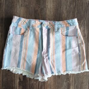 Striped Pastel Women's Shorts